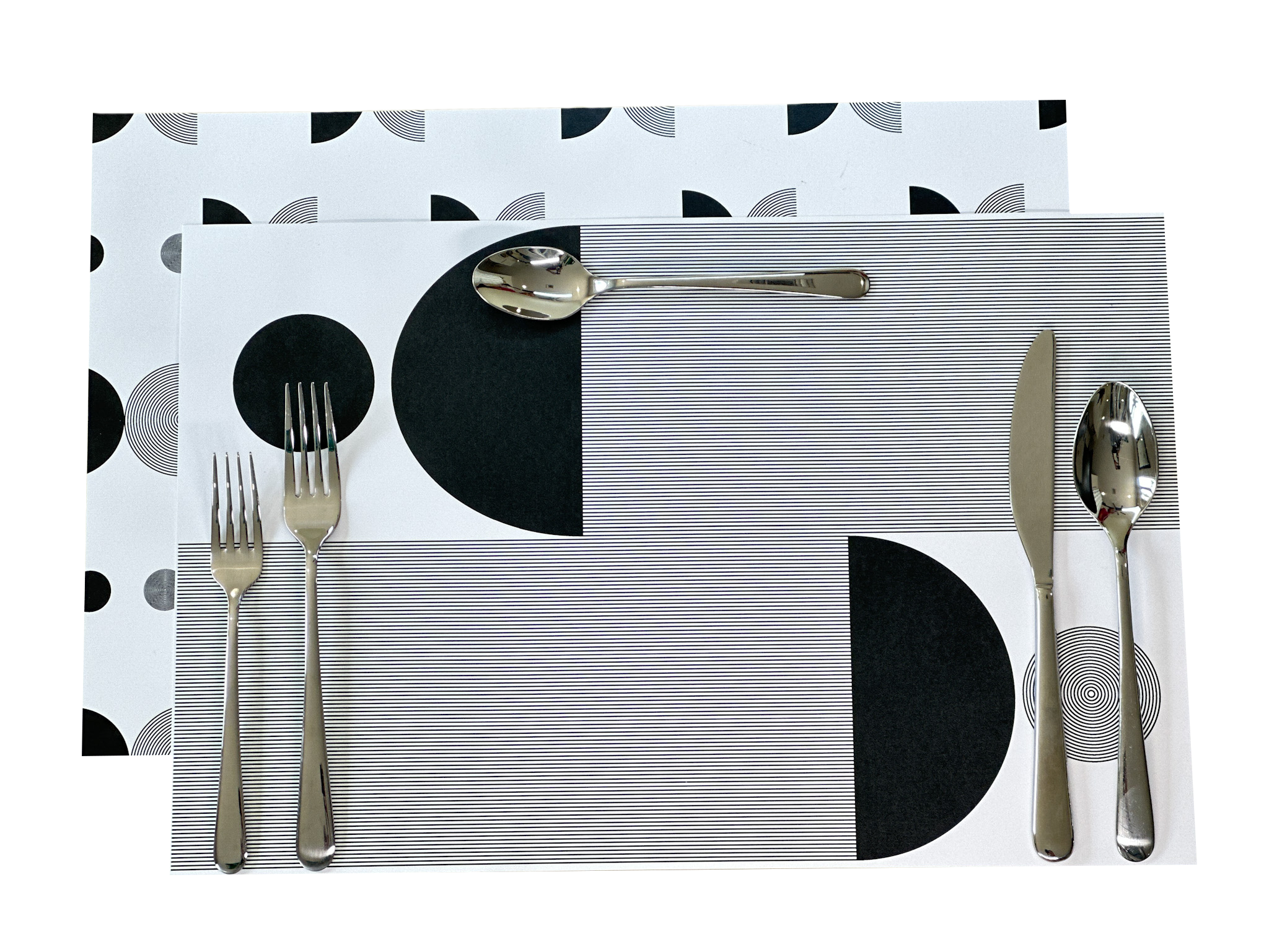 Black and White | Deluxe Paper Placemats set of 6 or 12