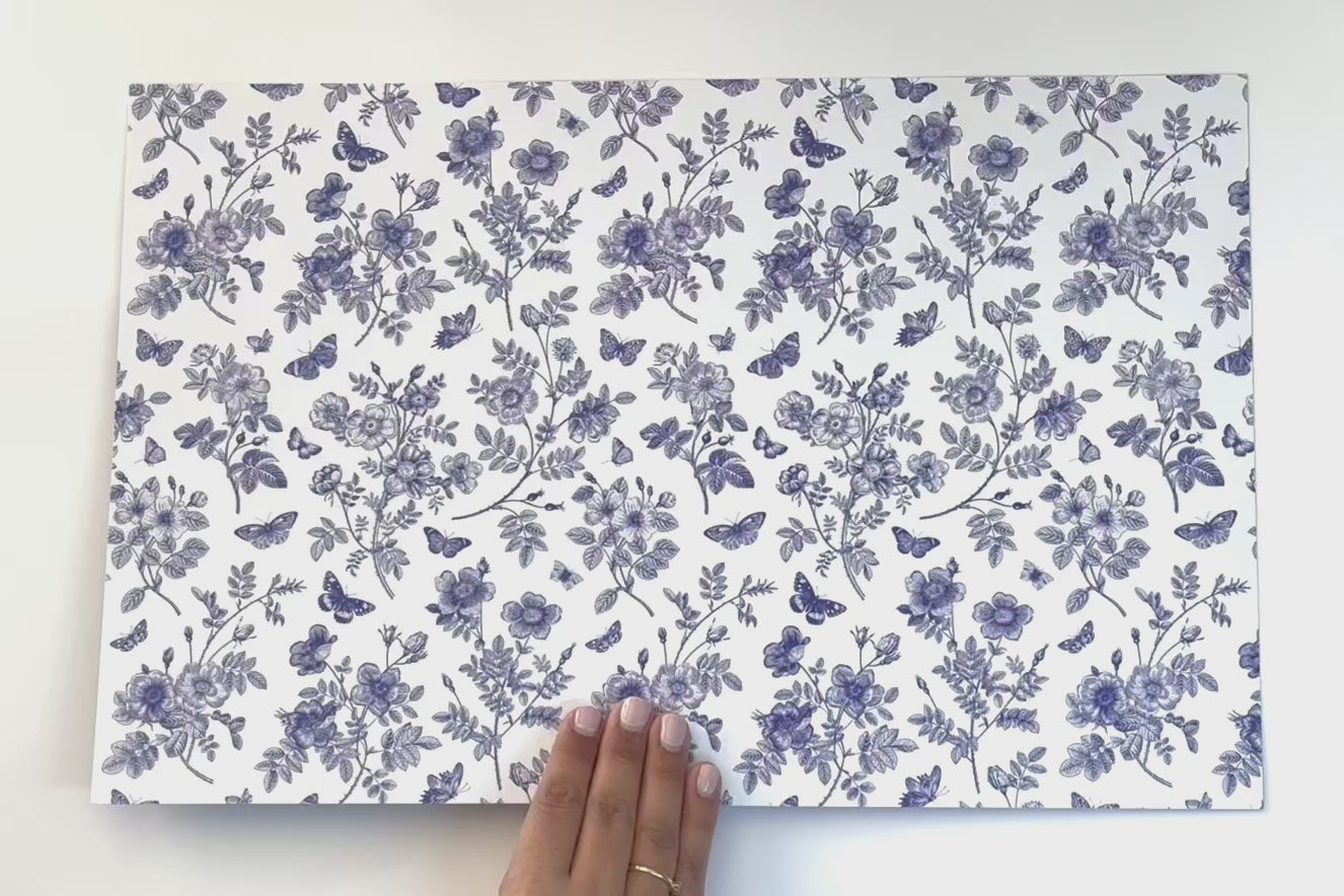 Reversible paper placemats toile de joy style