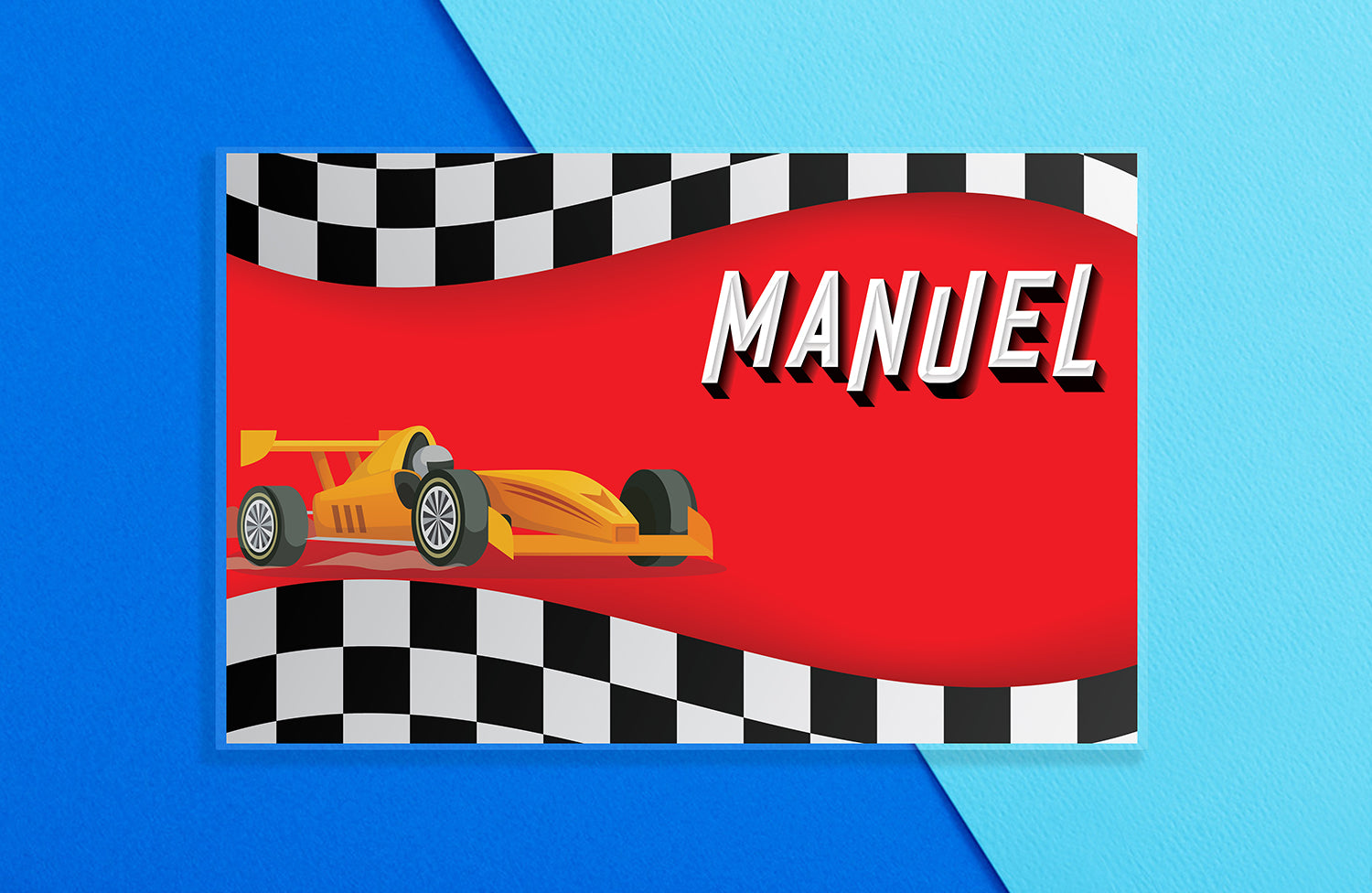 RACE CAR Personalized Placemat for Kids