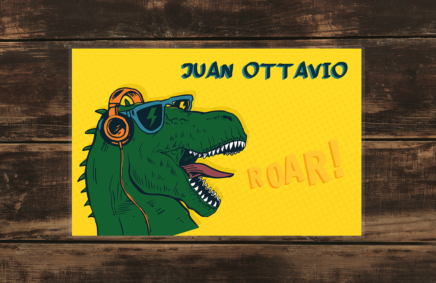 Dinosaurs Personalized table Placemat for kids Model: T REX