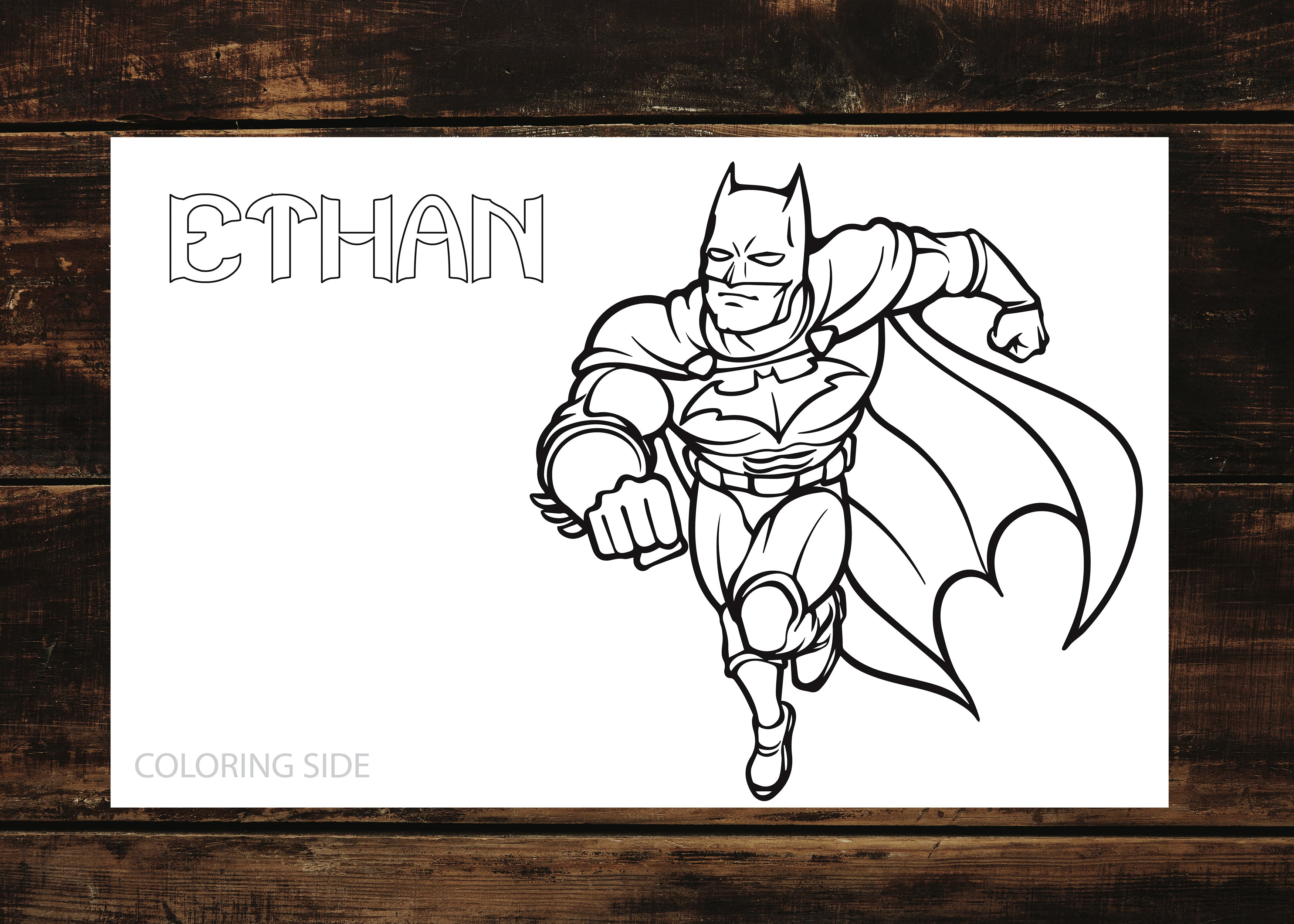 BATMAN Personalized table Placemat for kids