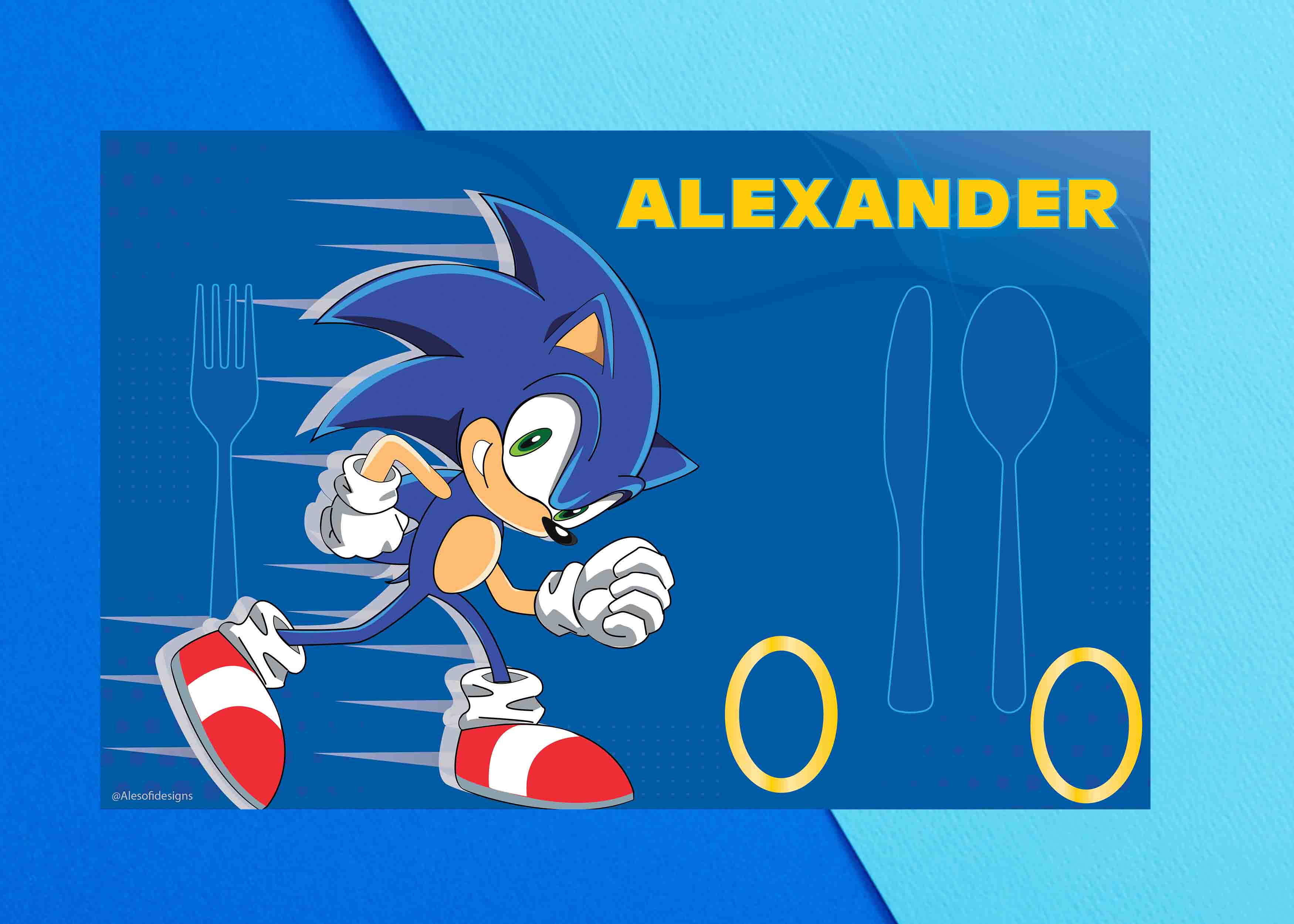 SONIC Personalized Placemat for Kids