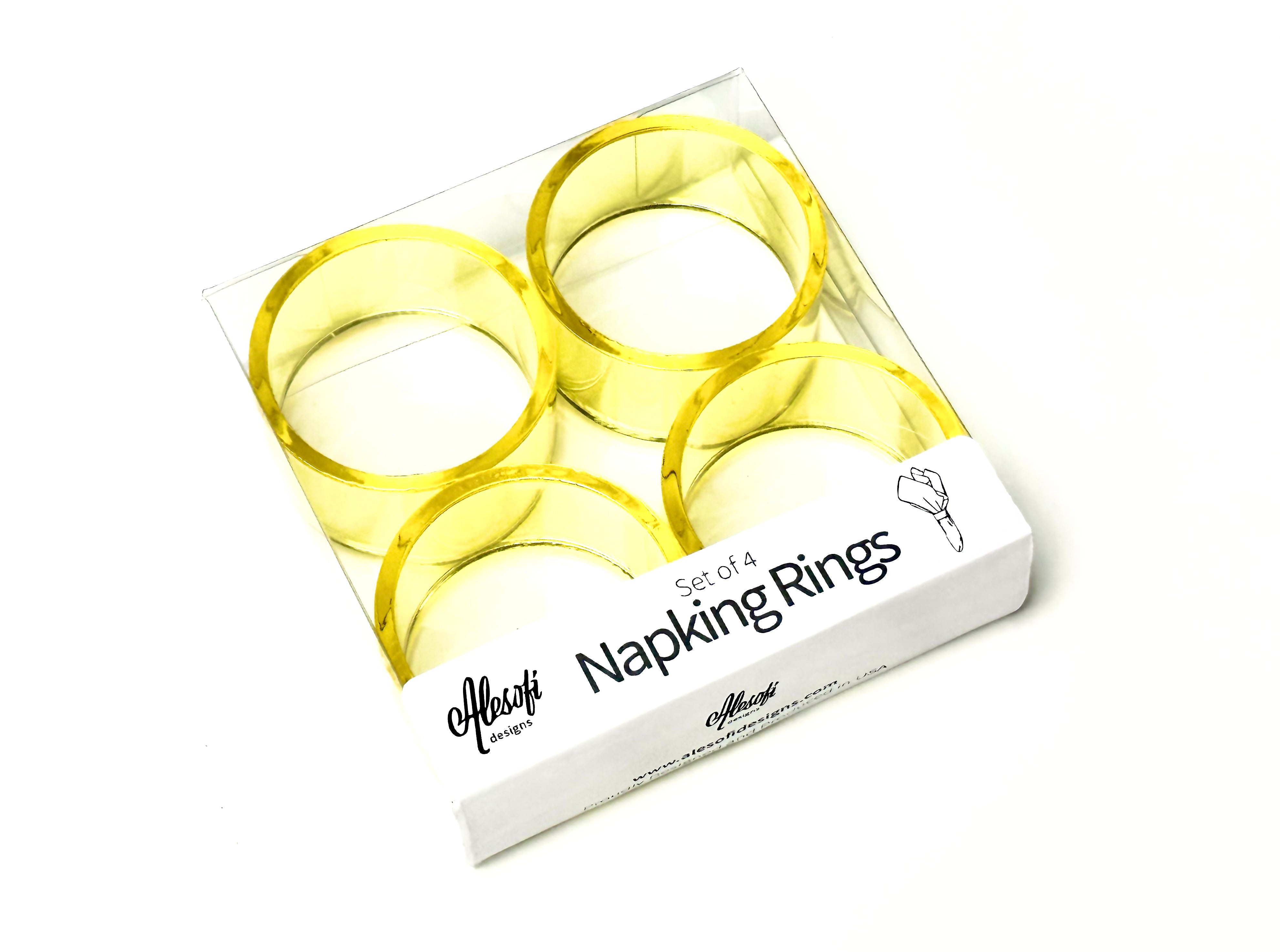 Yellow - Deluxe Napkin Rings set