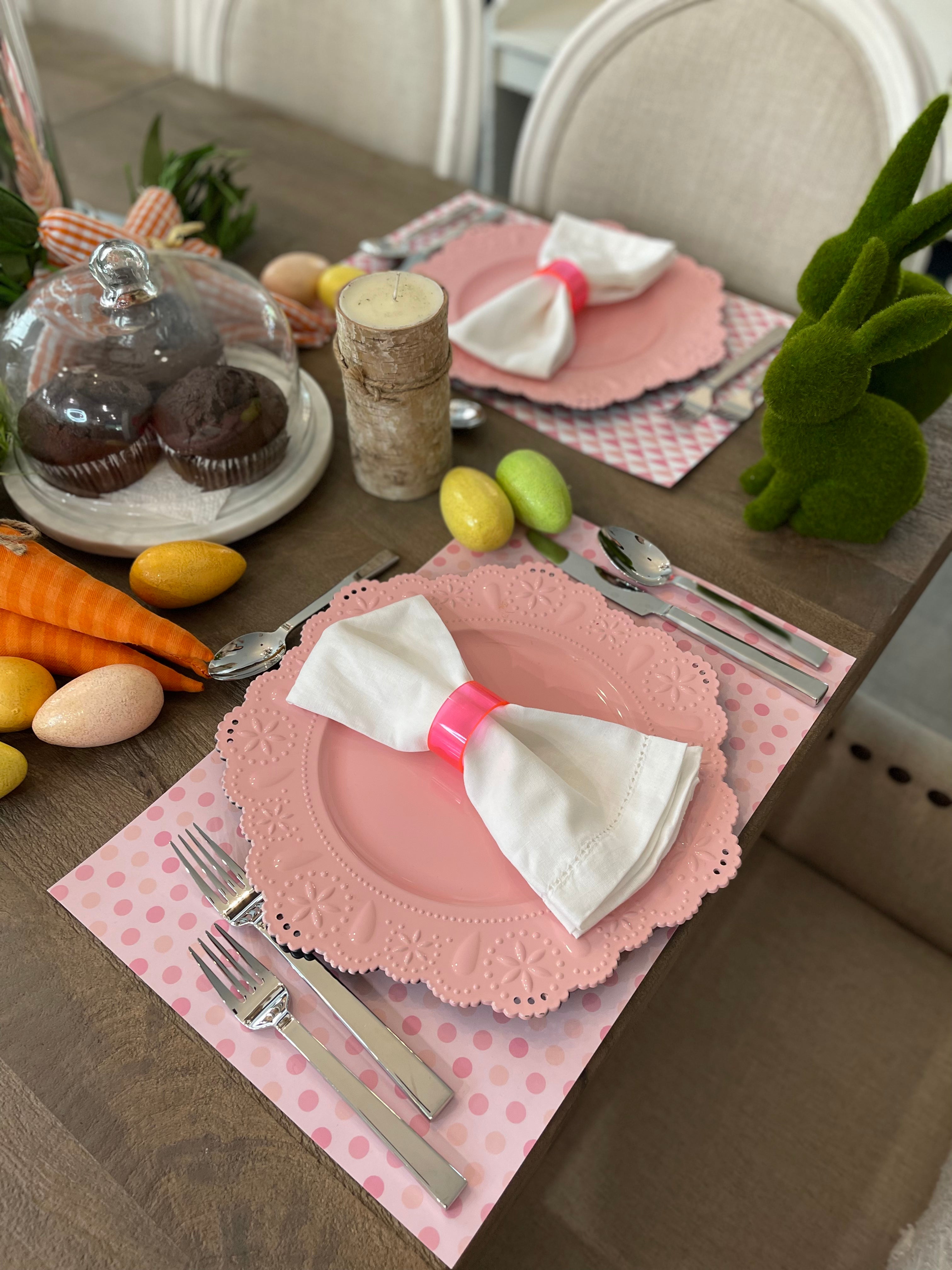 Pinky | Deluxe Paper Placemats set of 6 or 12